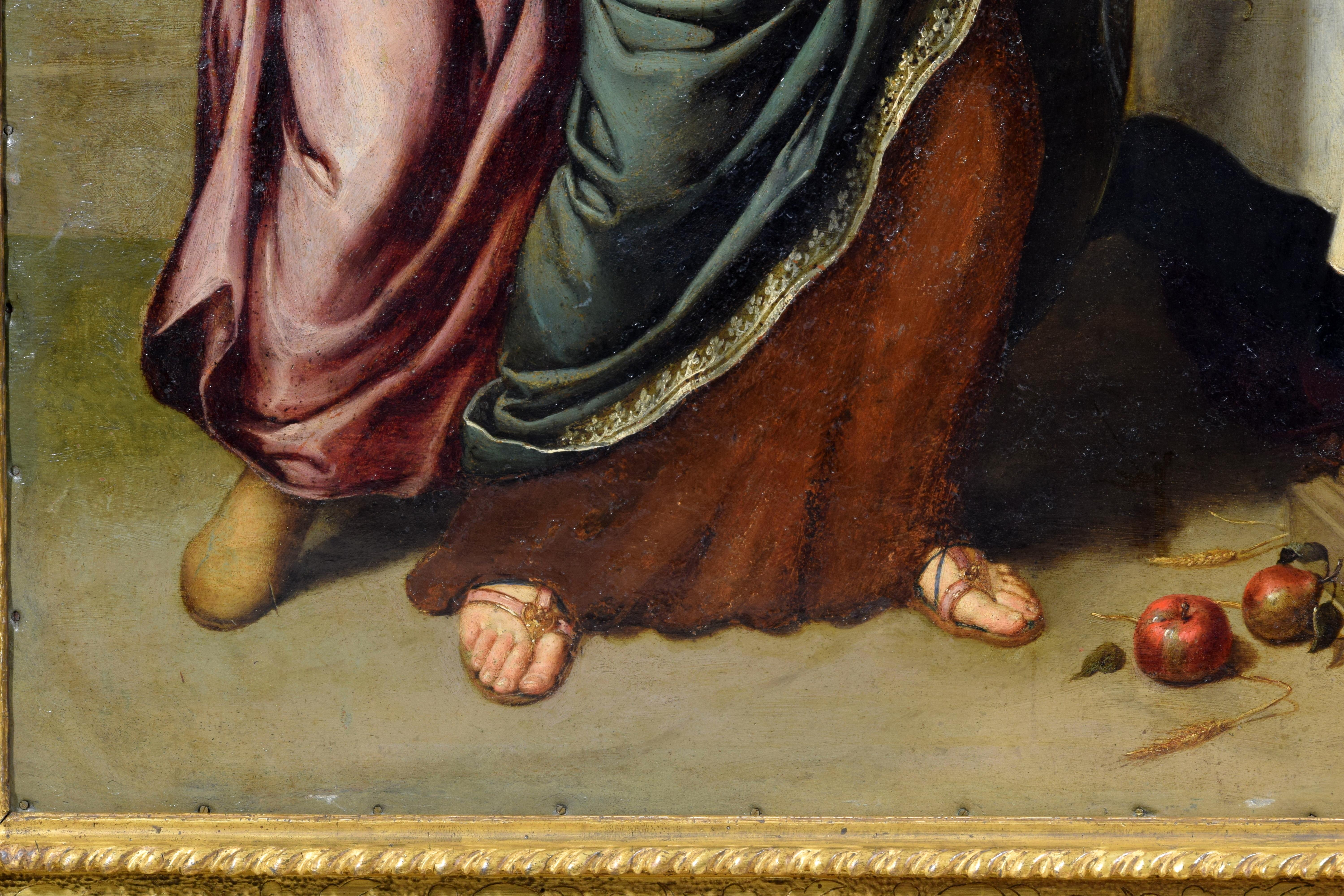 17th Century, Flemish Painting Oil on Copper with Allegory by Pieter Van Lint For Sale 8
