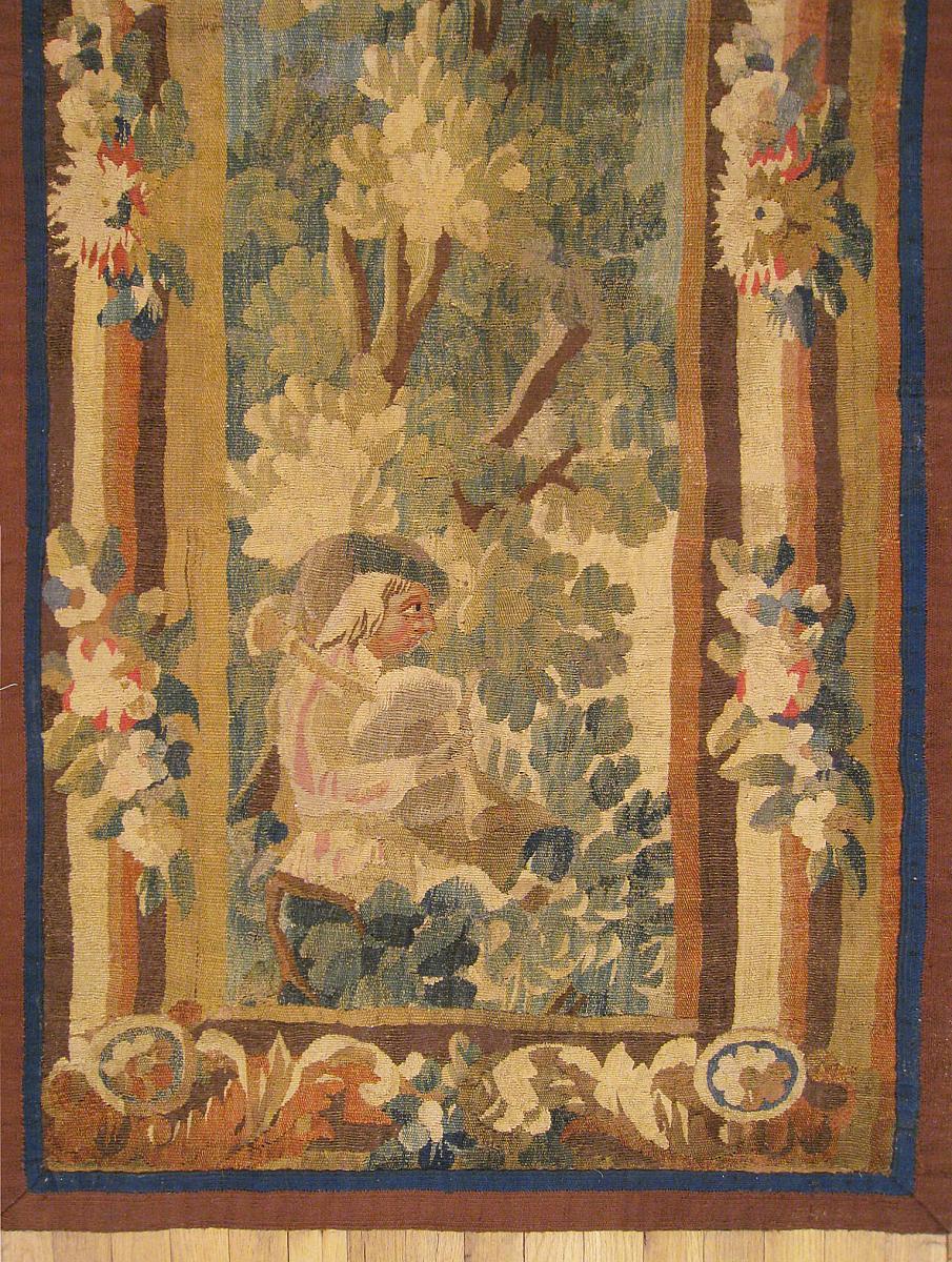 European 17th Century Flemish Pastoral Landscape Tapestry For Sale