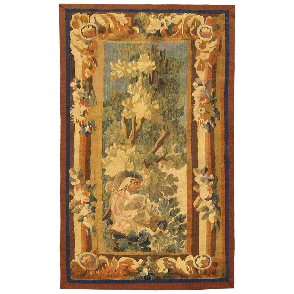Tapisserie de paysage champêtre flamand du 17ème siècle