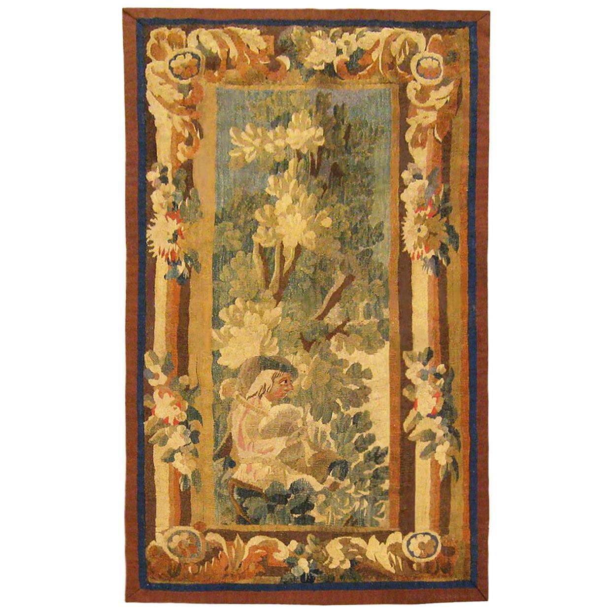 17th Century Flemish Pastoral Landscape Tapestry