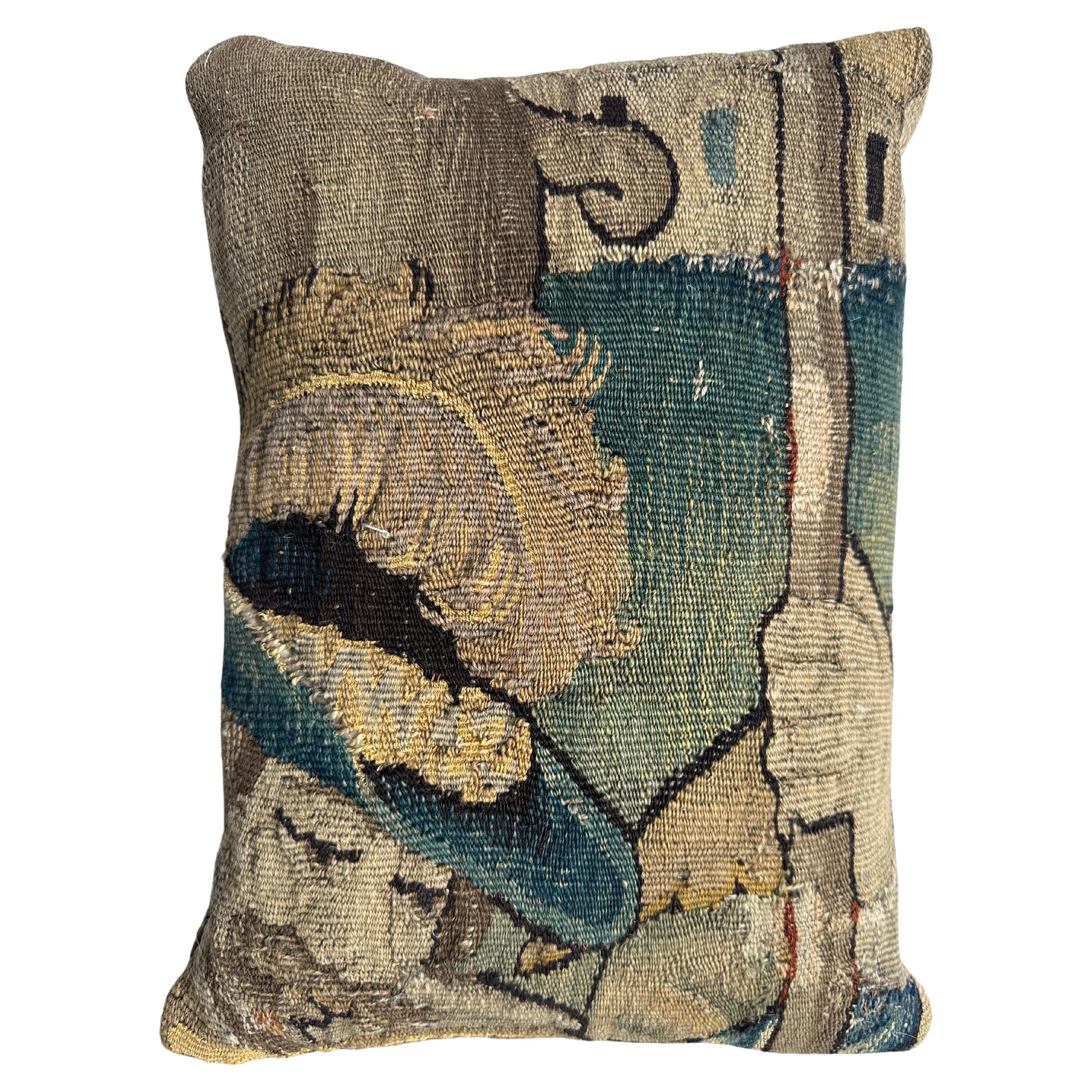17th Century Flemish Pillow - 17" x 12" For Sale