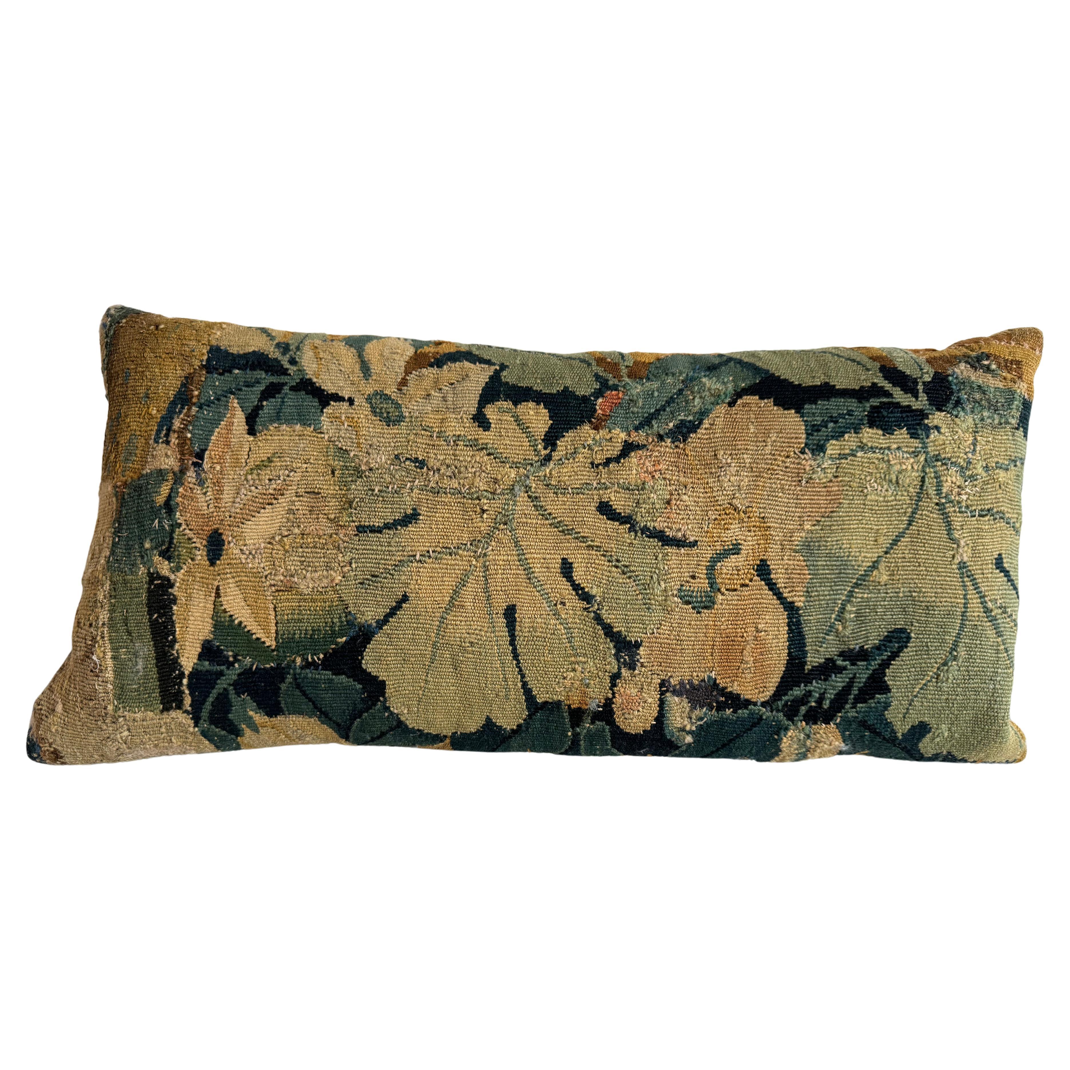 17th Century Flemish Pillow - 24" x 12" For Sale