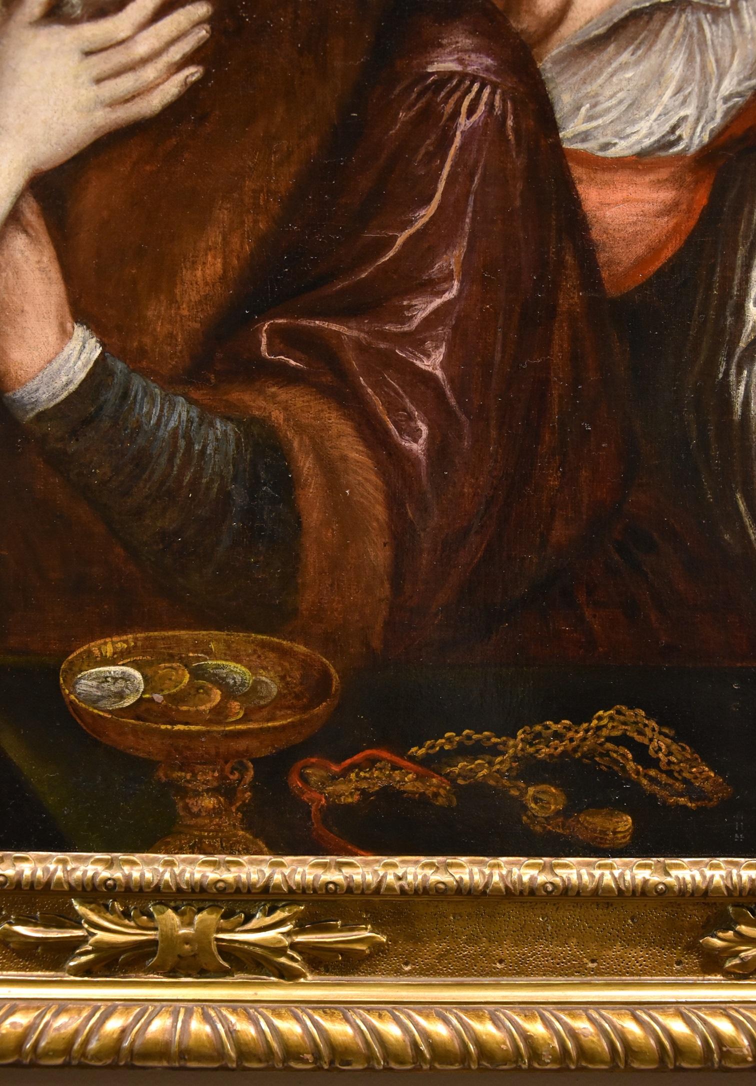 Couple dépareillé 17ème siècle Peinture Oli sur toile Ancien maître Ecole Flemish en vente 6