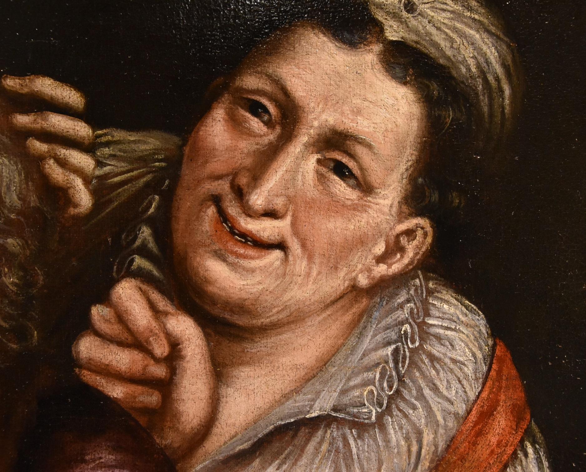 Couple dépareillé 17ème siècle Peinture Oli sur toile Ancien maître Ecole Flemish en vente 8