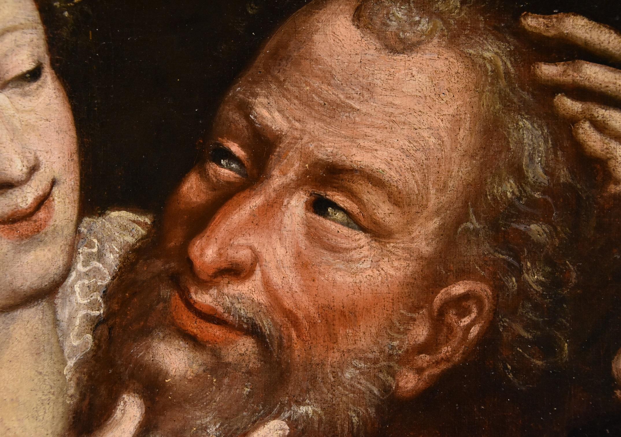 Couple dépareillé 17ème siècle Peinture Oli sur toile Ancien maître Ecole Flemish en vente 9