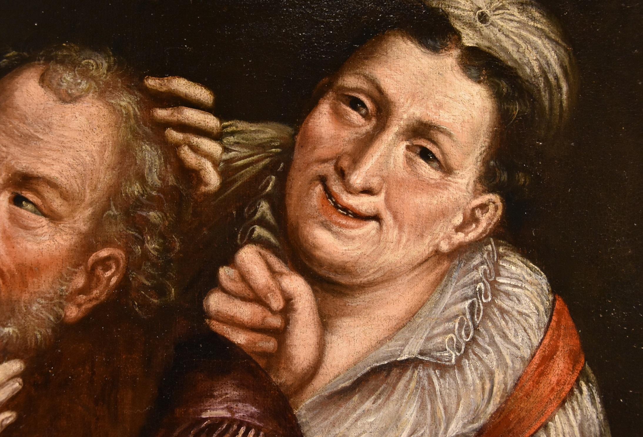Couple dépareillé 17ème siècle Peinture Oli sur toile Ancien maître Ecole Flemish en vente 3