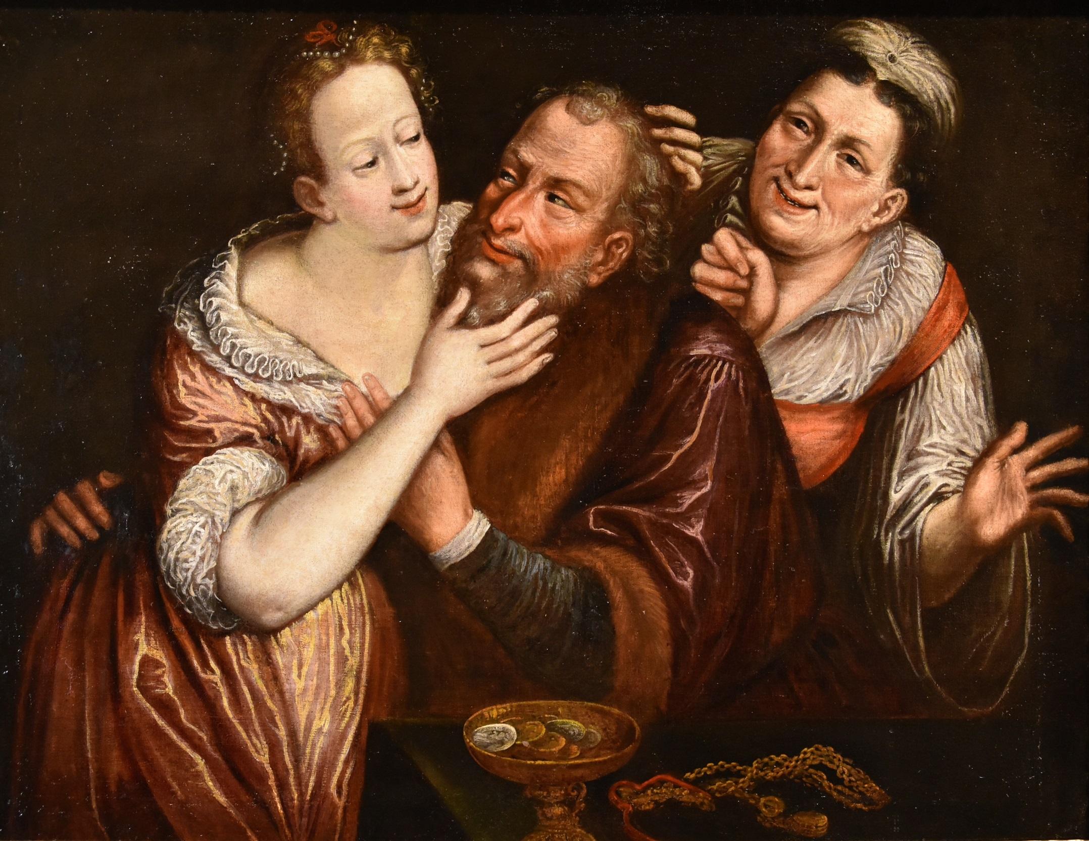 Portrait Painting 17th Century Flemish School - Couple dépareillé 17ème siècle Peinture Oli sur toile Ancien maître Ecole Flemish