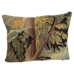 17th Century Flemish Tapestry Floral Pillow