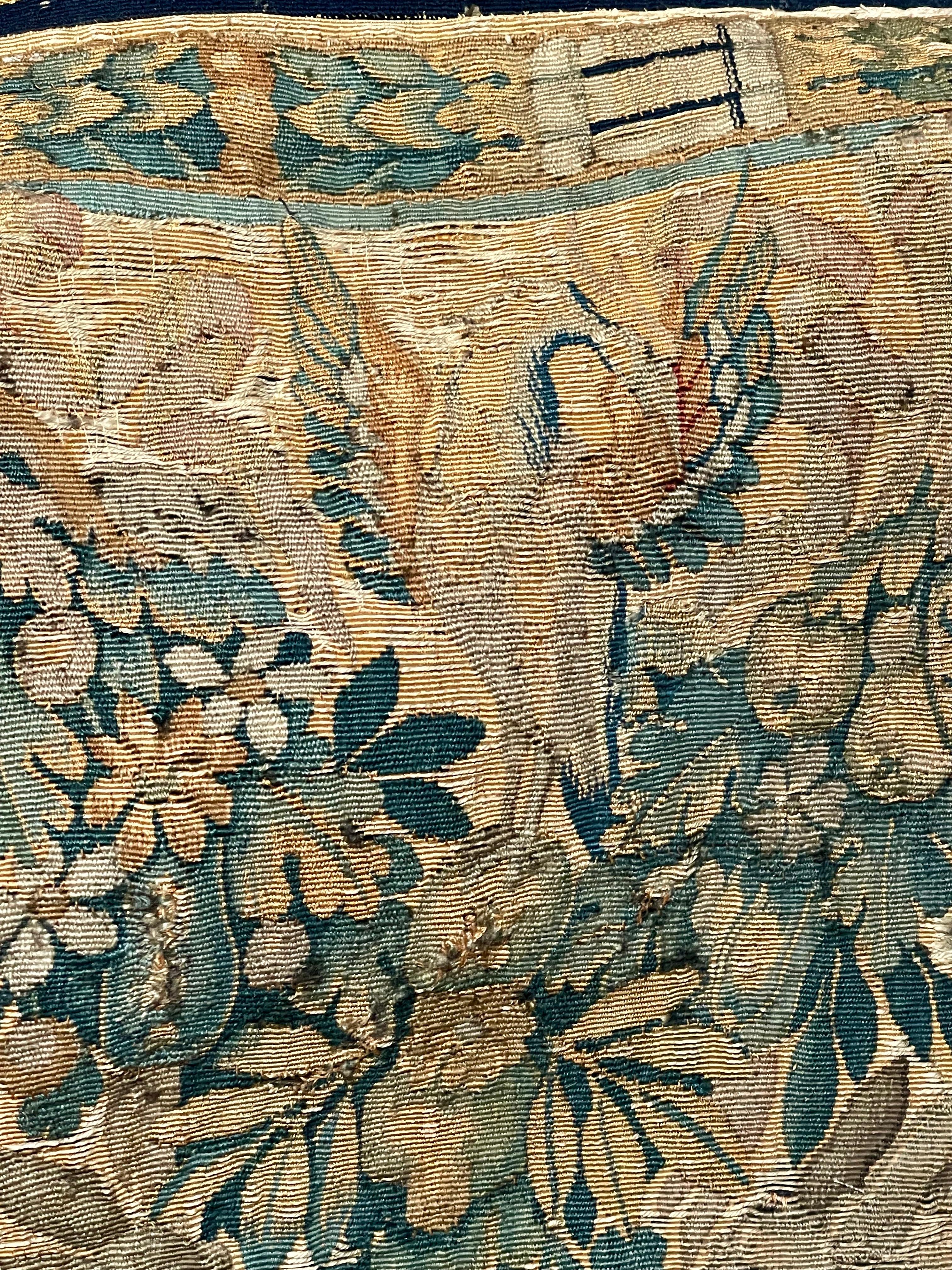 Hand-Woven 17th Century Flemish Tapestry For Sale