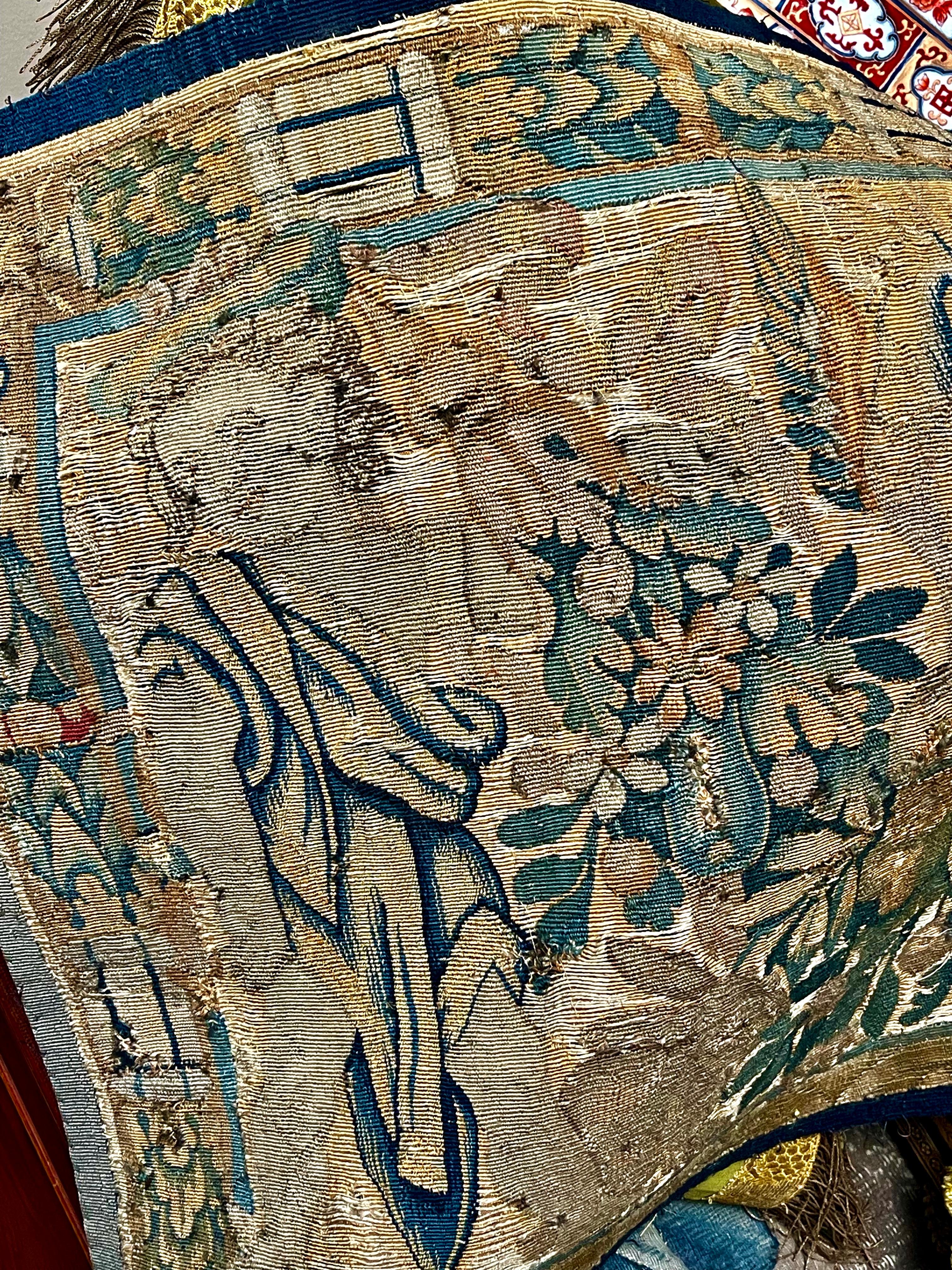 Wool 17th Century Flemish Tapestry For Sale