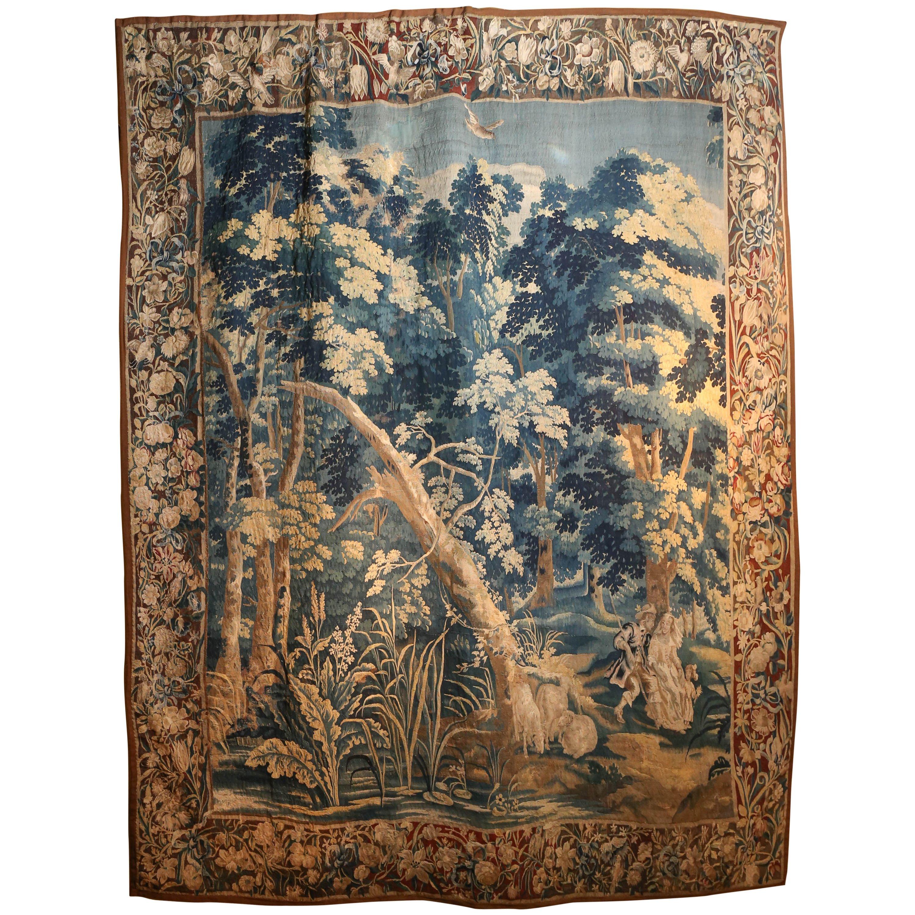 17th Century Flemish Tapestry For Sale
