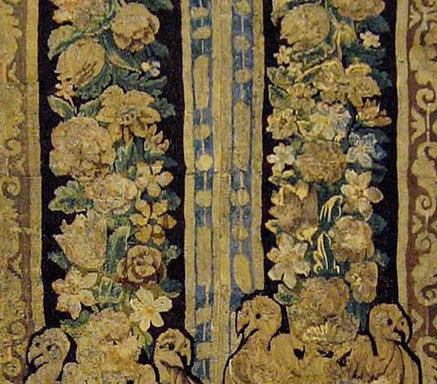 Hand-Woven 17th Century Flemish Tapestry Panel For Sale