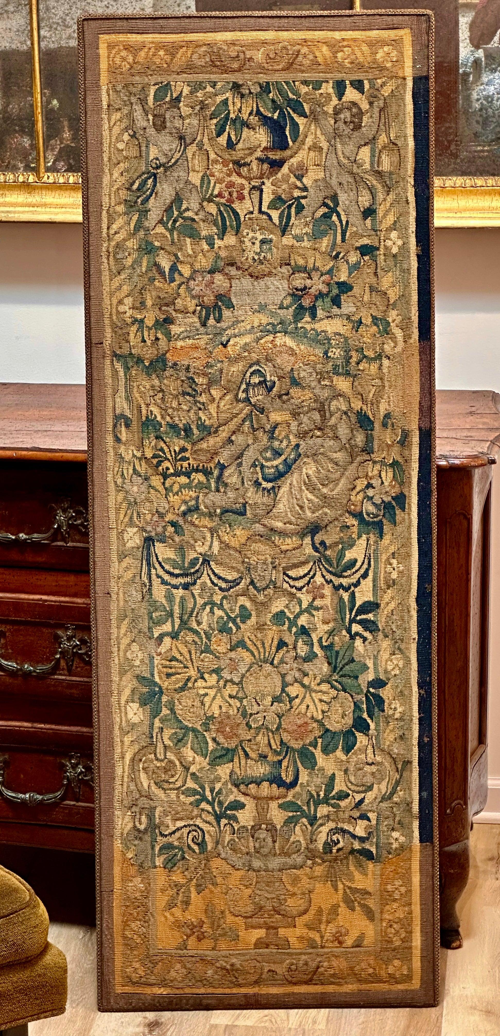 18th Century and Earlier 17th Century Flemish Tapestry Panel, mounted