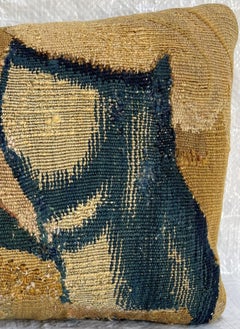 Cuscino ad arazzo fiammingo del 17° secolo - 19" X 11"