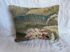 17th Century Flemish Tapestry Pillow, Baroque Wool Fragment, Antique