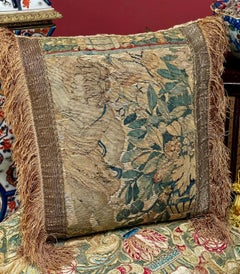 17th Century Flemish Tapestry Pillow CHERUB
