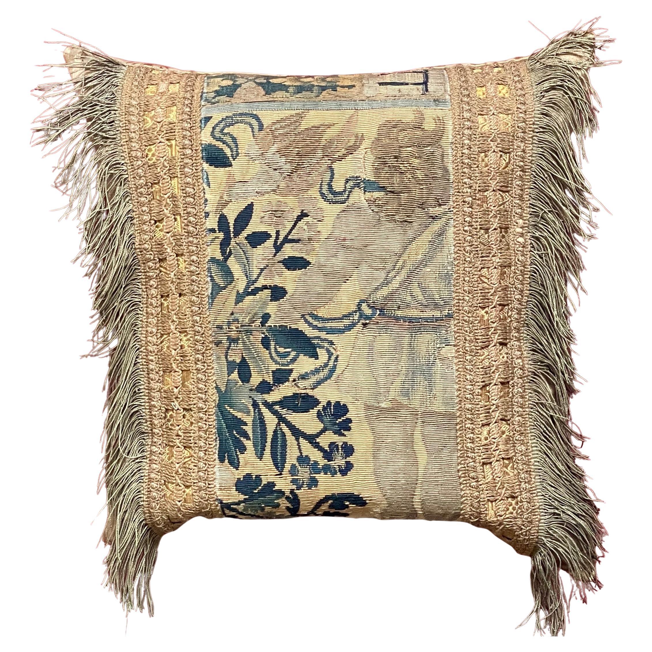 17th Century Flemish Tapestry Pillow