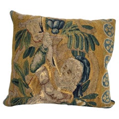 Antique 17th Century Flemish Tapestry Pillow