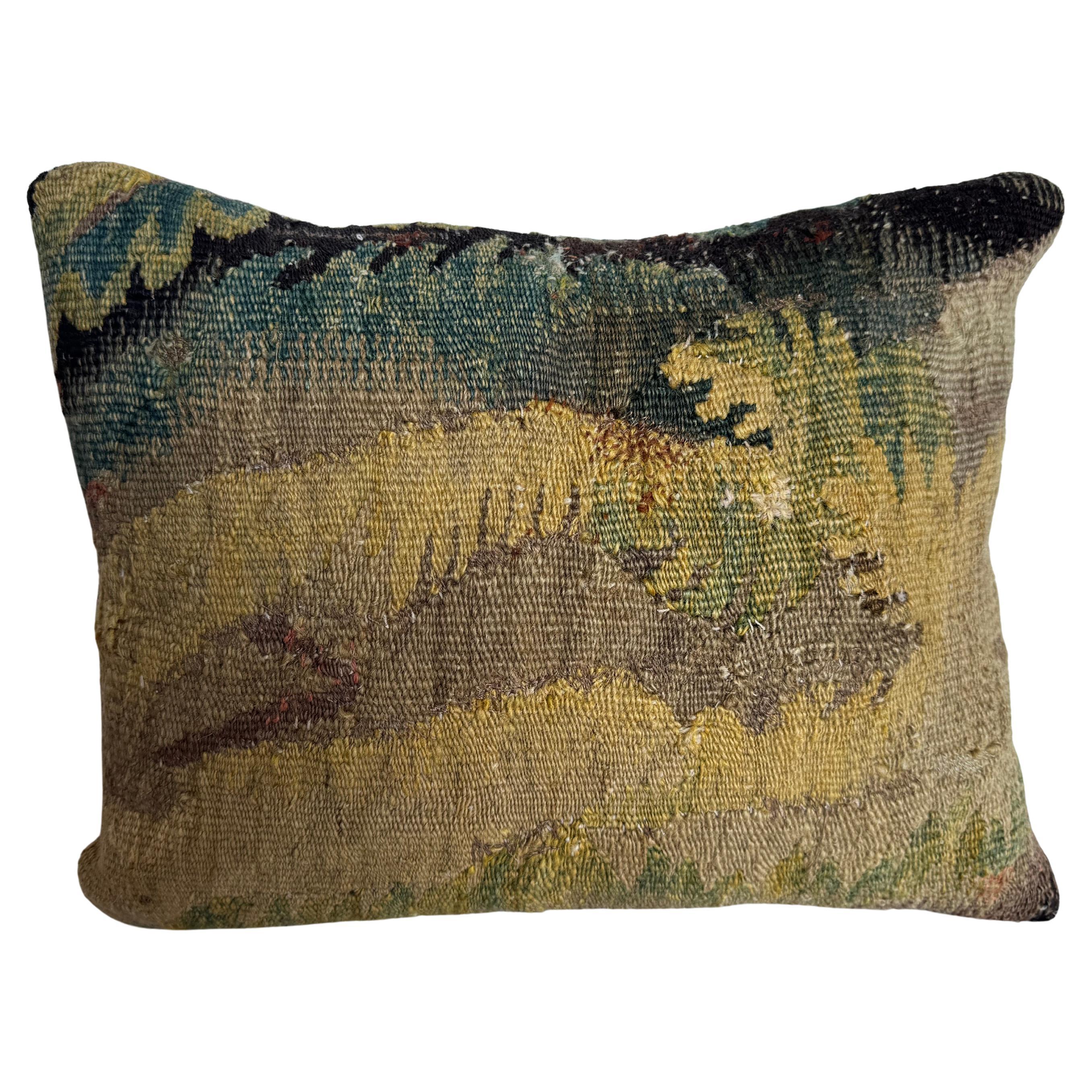 Oreiller en tapisserie Flemish du 17ème siècle