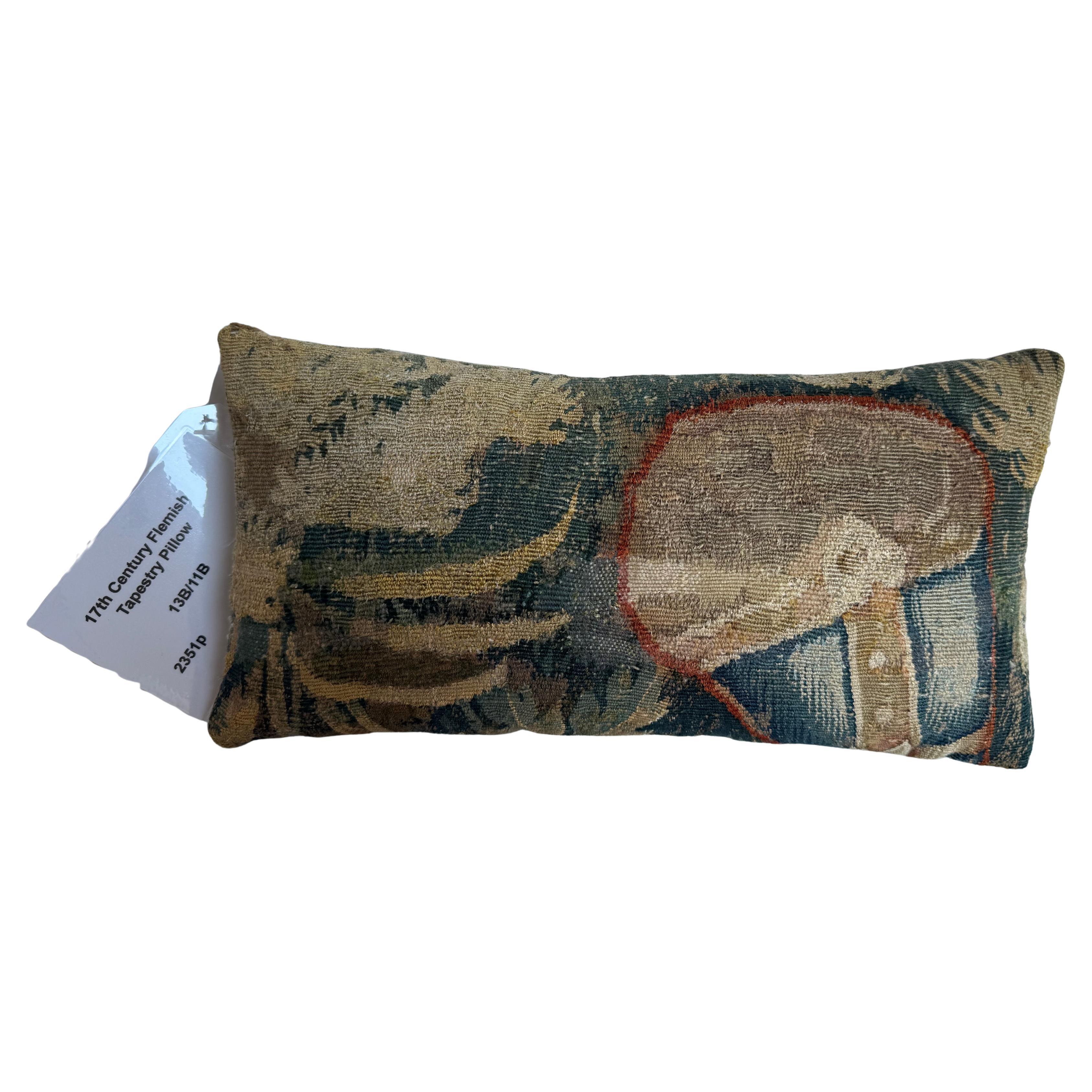 17th Century Flemish Tapestry Pillow
