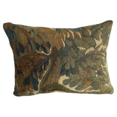 17th Century Flemish Tapestry Pillow Verdure Foliage Design