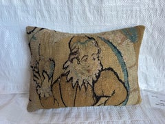 17th Century Flemish Tapestry Pillow with Figural Motif