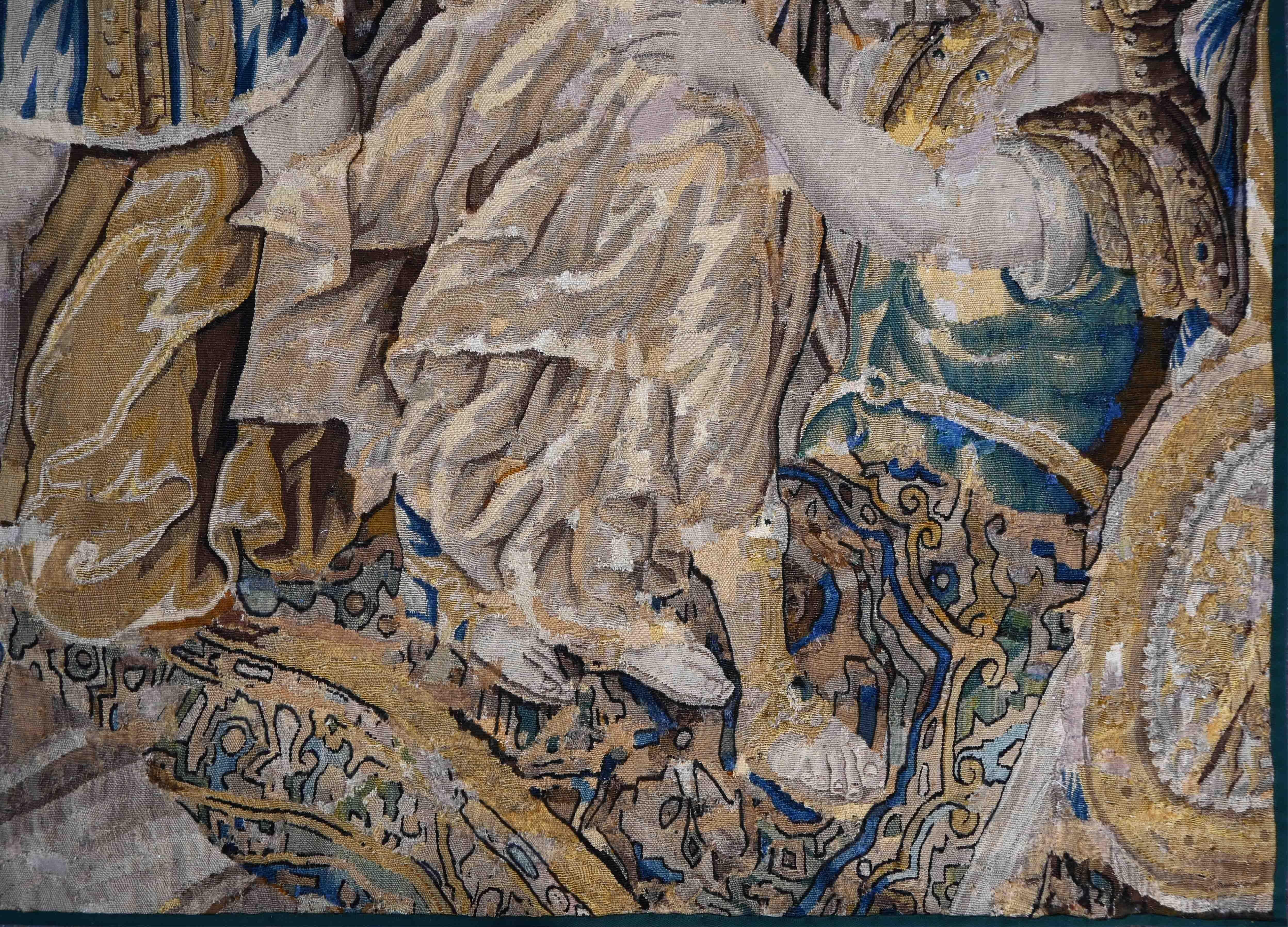 Grec classique Tapisserie flamande du 17ème siècle - Le viol des femmes sabines - 200lx185h - 1580 en vente