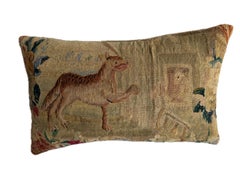 17th Century Flemish Tiger Tapestry Pillow