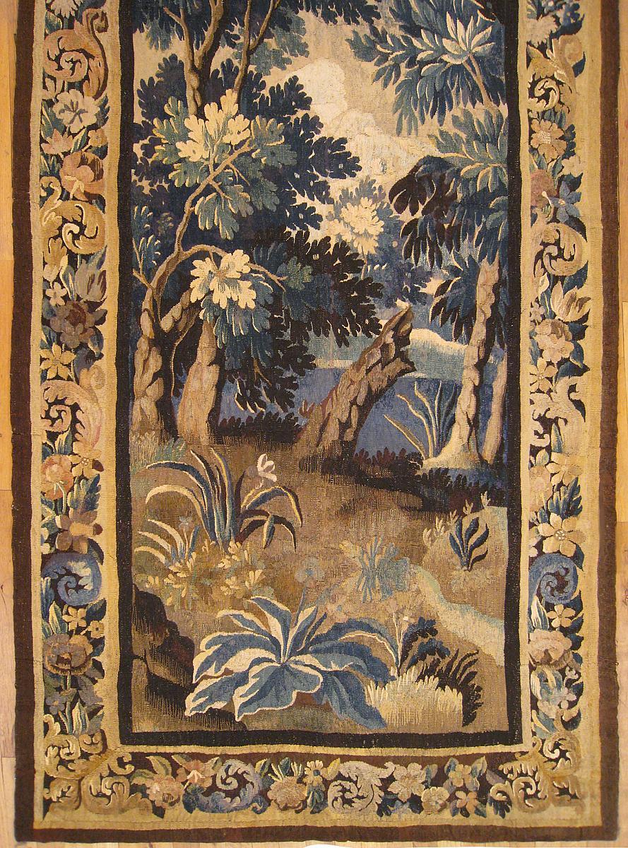 European 17th Century Flemish Verdure Landscape Tapestry