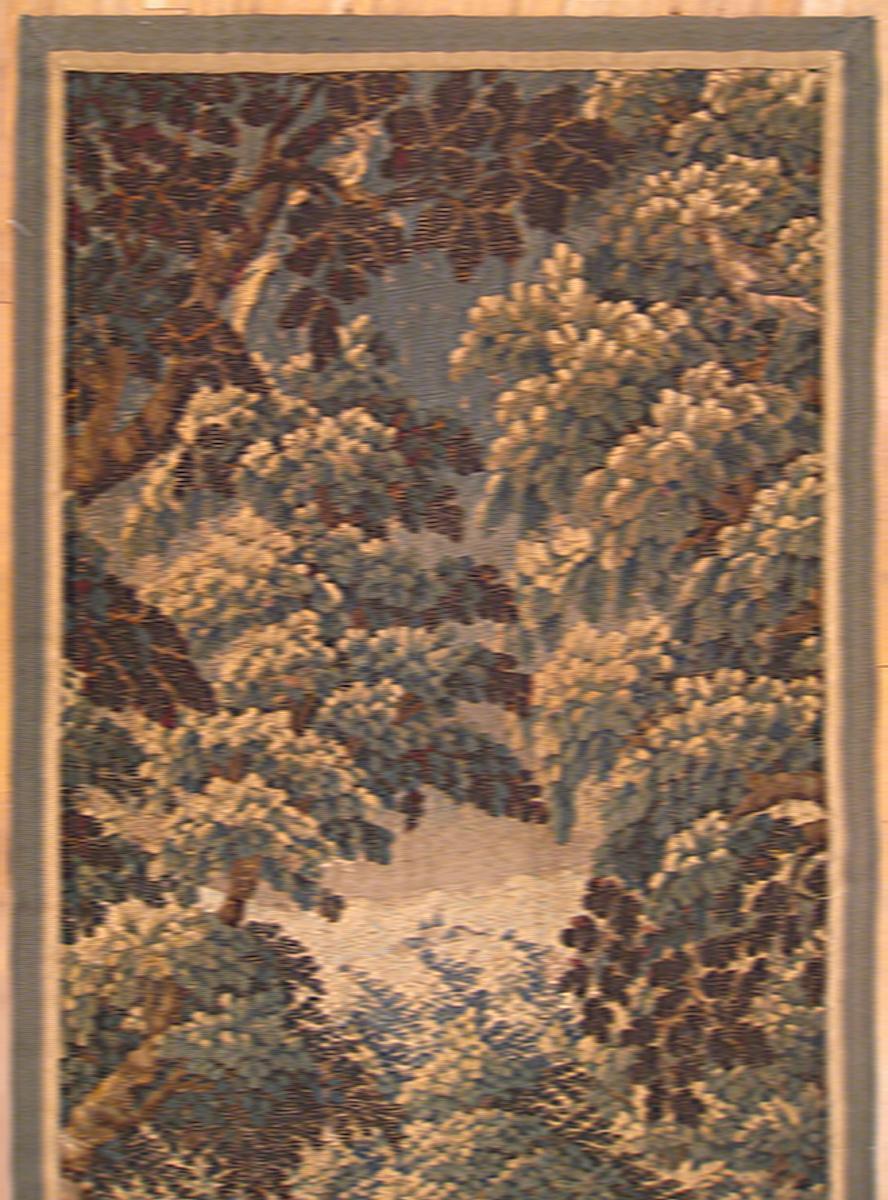 Hand-Woven 17th Century Flemish Verdure Landscape Tapestry, w/ a Forest, Trees, and Bushes