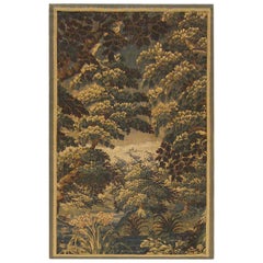 17th Century Flemish Verdure Landscape Tapestry, w/ a Forest, Trees, and Bushes