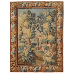 17th Century Flemish Verdure Landscape Tapestry, with Trees, Bushes and Flowers