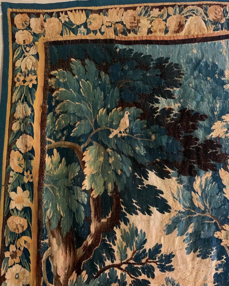 Belgian 17th Century Flemish Verdure Tapestry For Sale