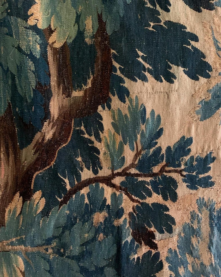 17th Century Flemish Verdure Tapestry In Good Condition For Sale In Brooklyn, NY