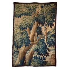 Antique 17th Century Flemish Verdure Tapestry Fragment