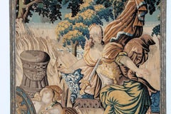 17th Century Flemish Verdure Tapestry Framed