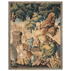 17th Century Flemish Verdure Tapestry Framed