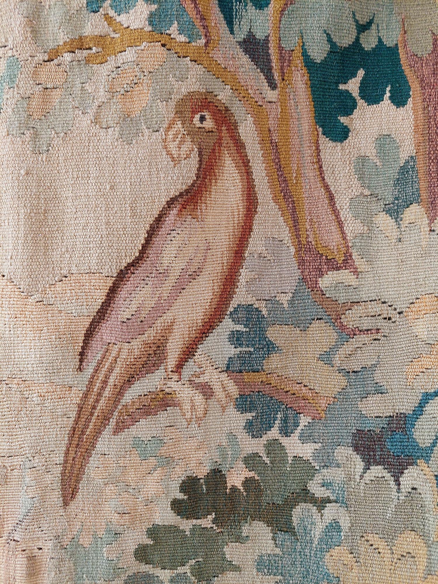 17th century Flemish verdure tapestry, Gobelin In Good Condition In Baambrugge, NL