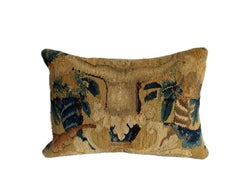 17th Century Flemish Verdure Tapestry Pillow