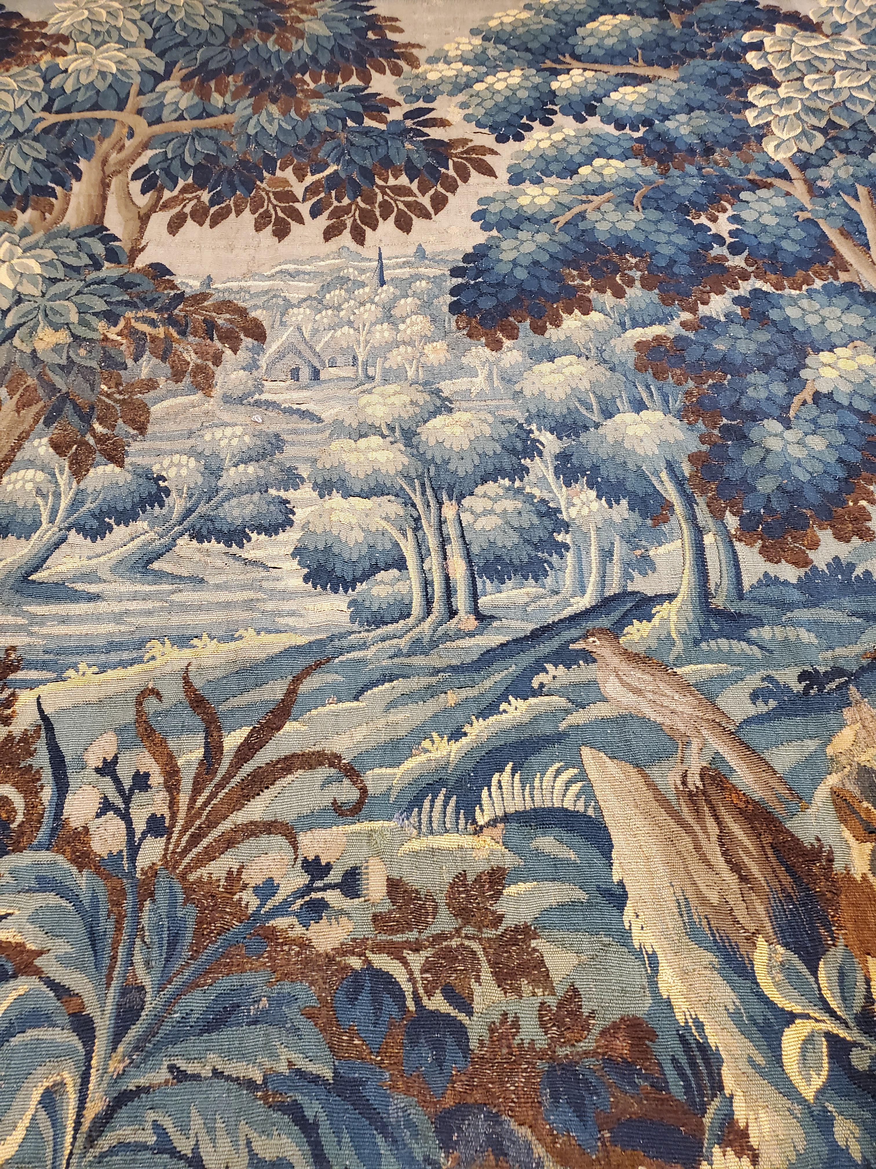 17th Century Flemish Verdure Tapestry For Sale 4