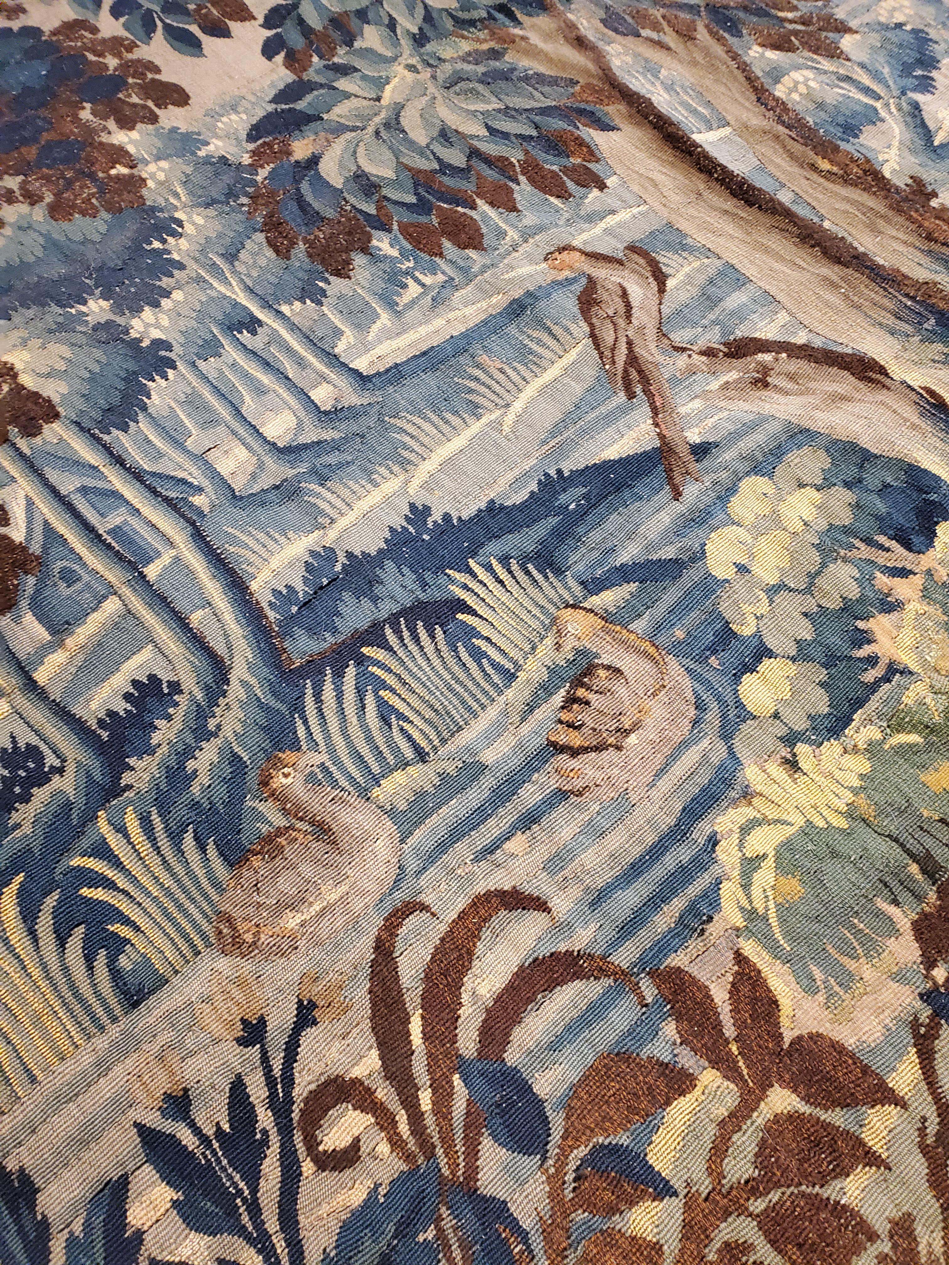 17th Century Flemish Verdure Tapestry For Sale 5