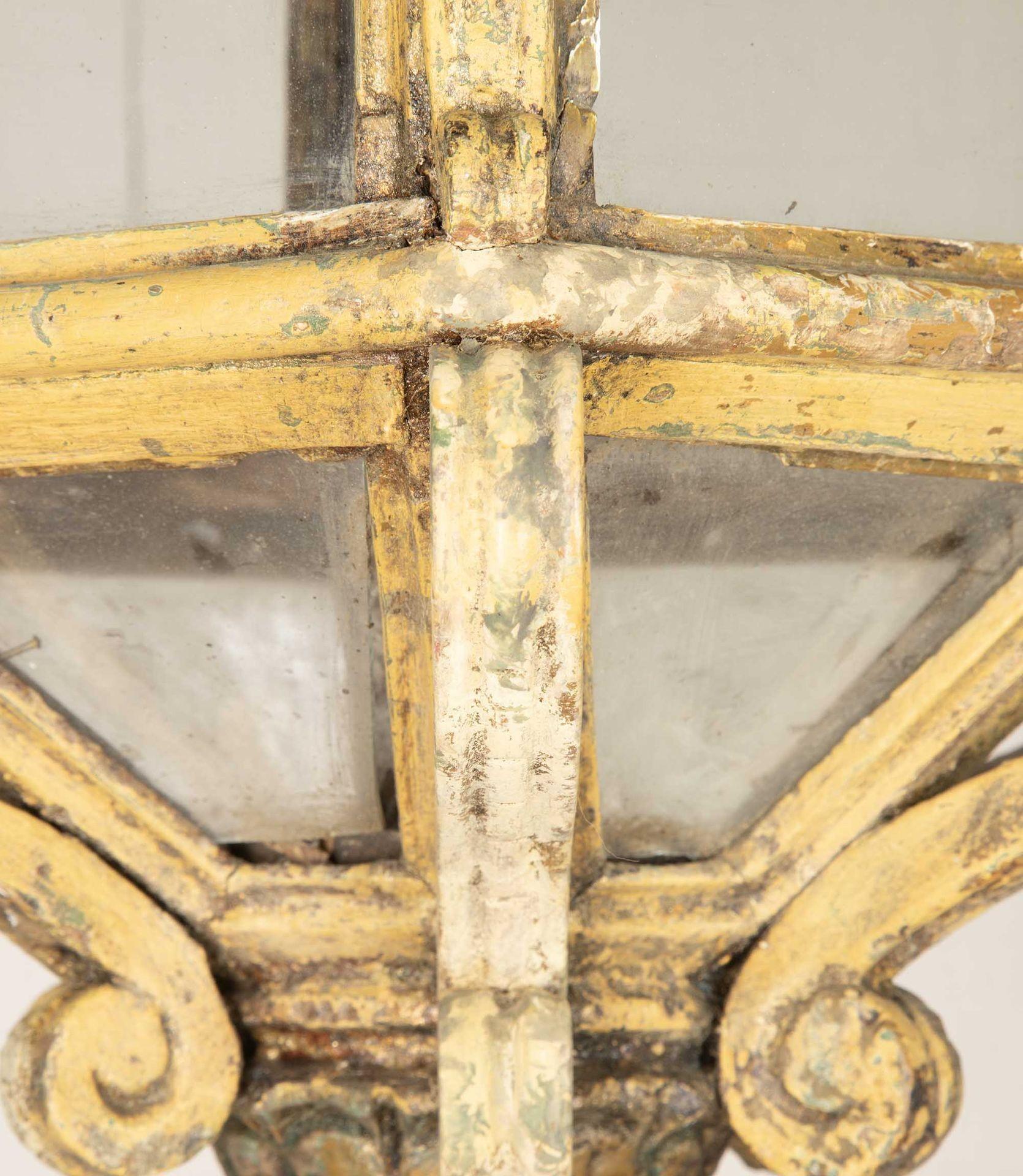 18th Century and Earlier 17th Century Florentine Hand Carved Wooden Lantern For Sale