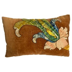 17th Century Florentine Velvet and Silk Pillow 14x9