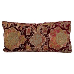 17th Century Florentine Velvet Metallique Pillow 24" x 12" Inch