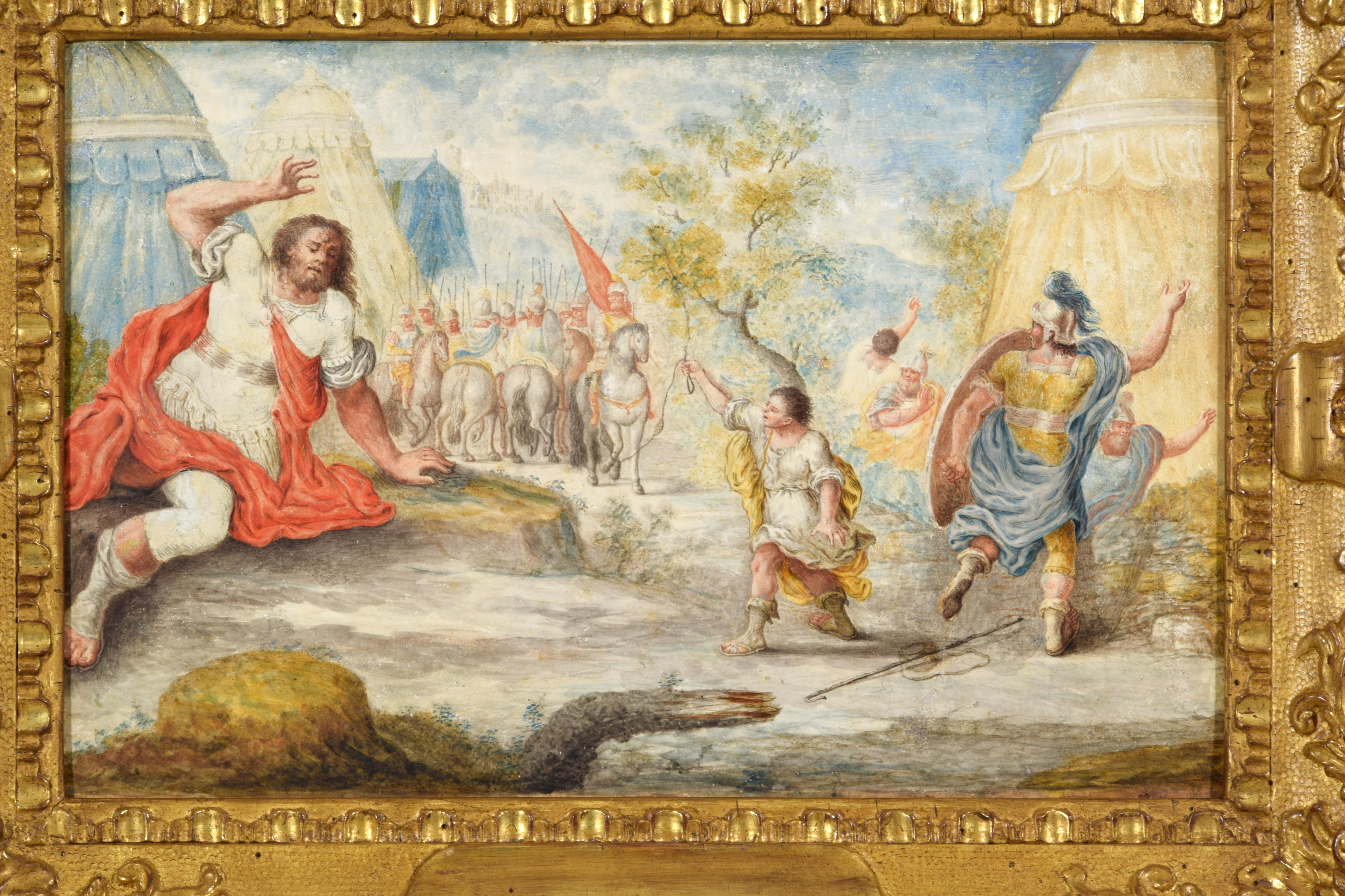 17. Jahrhundert, Vier französische Gemälde mit biblischen Motiven im Angebot 5