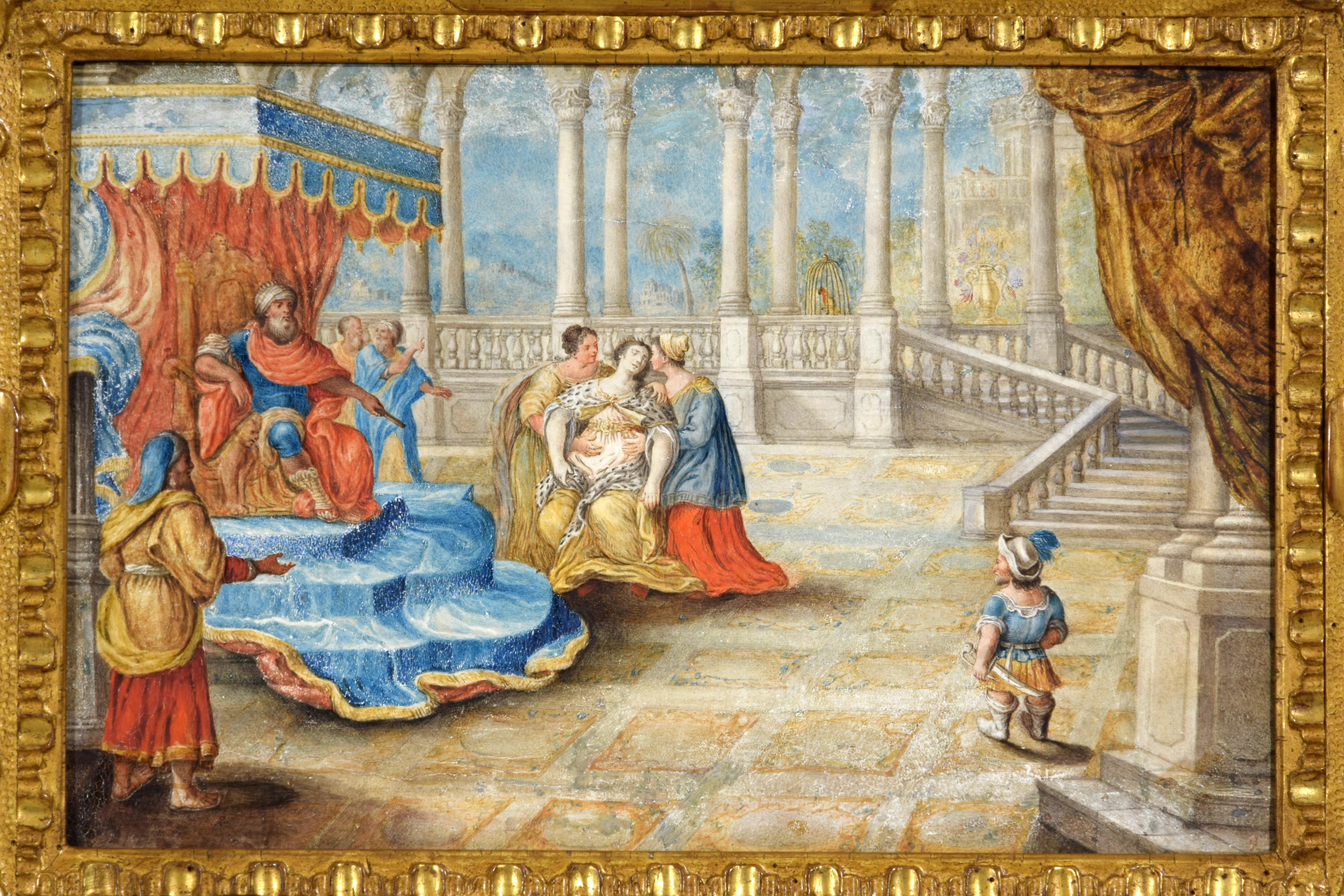 17. Jahrhundert, Vier französische Gemälde mit biblischen Motiven im Angebot 6