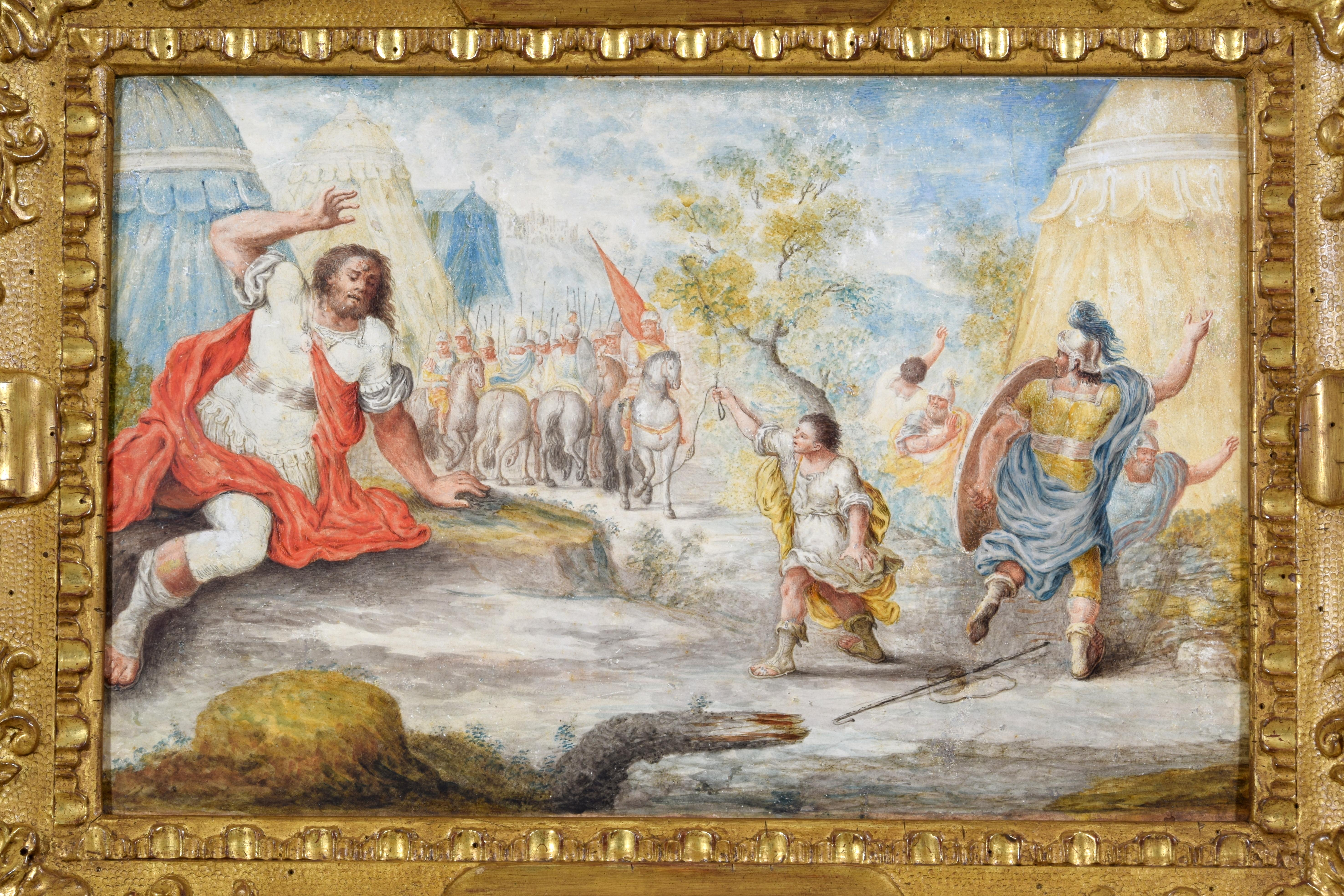 17. Jahrhundert, Vier französische Gemälde mit biblischen Motiven im Angebot 9