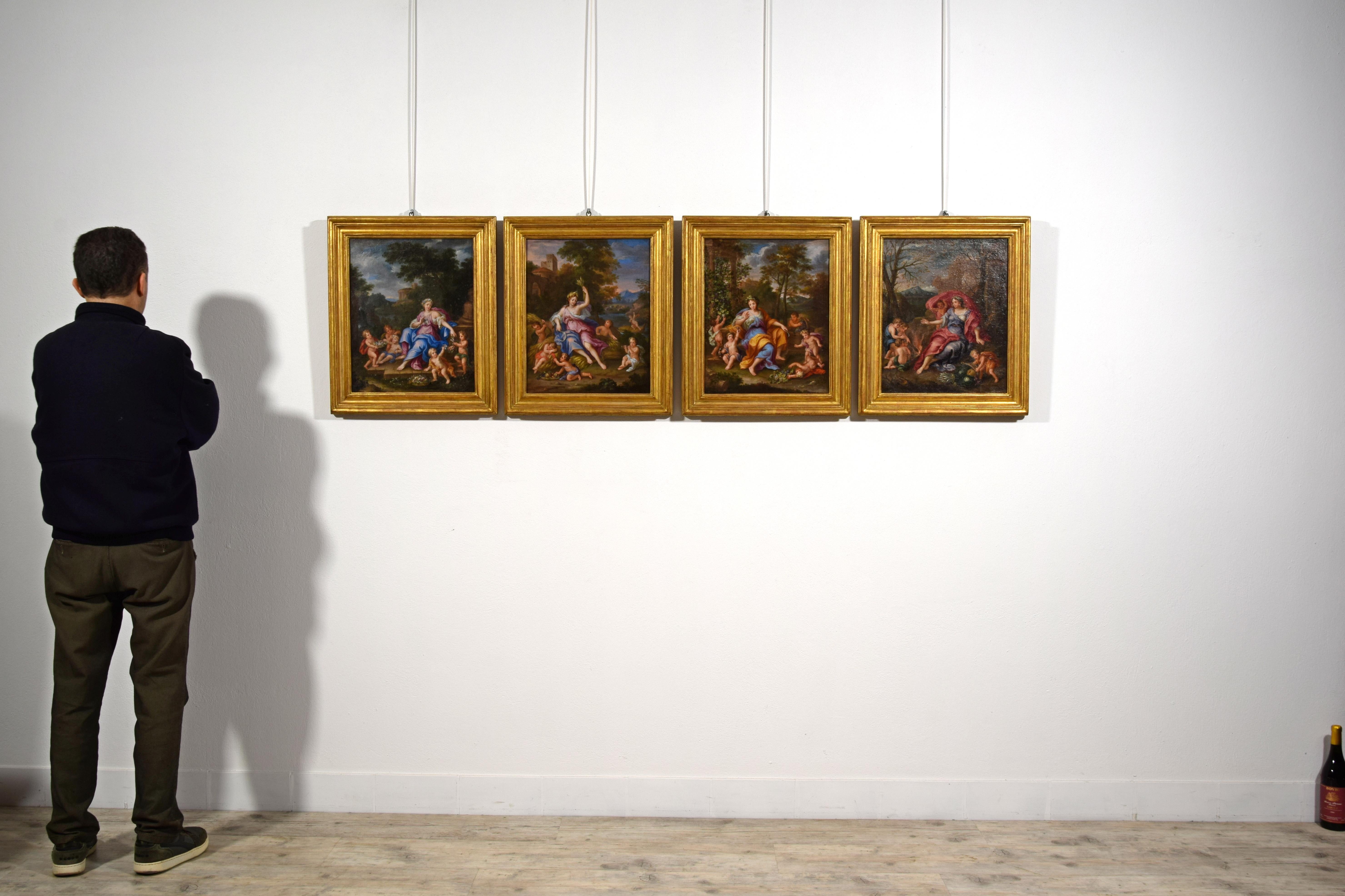 17th century, Four French Paintings Depicting The Seasons, Circle of Noel Coypel For Sale 4