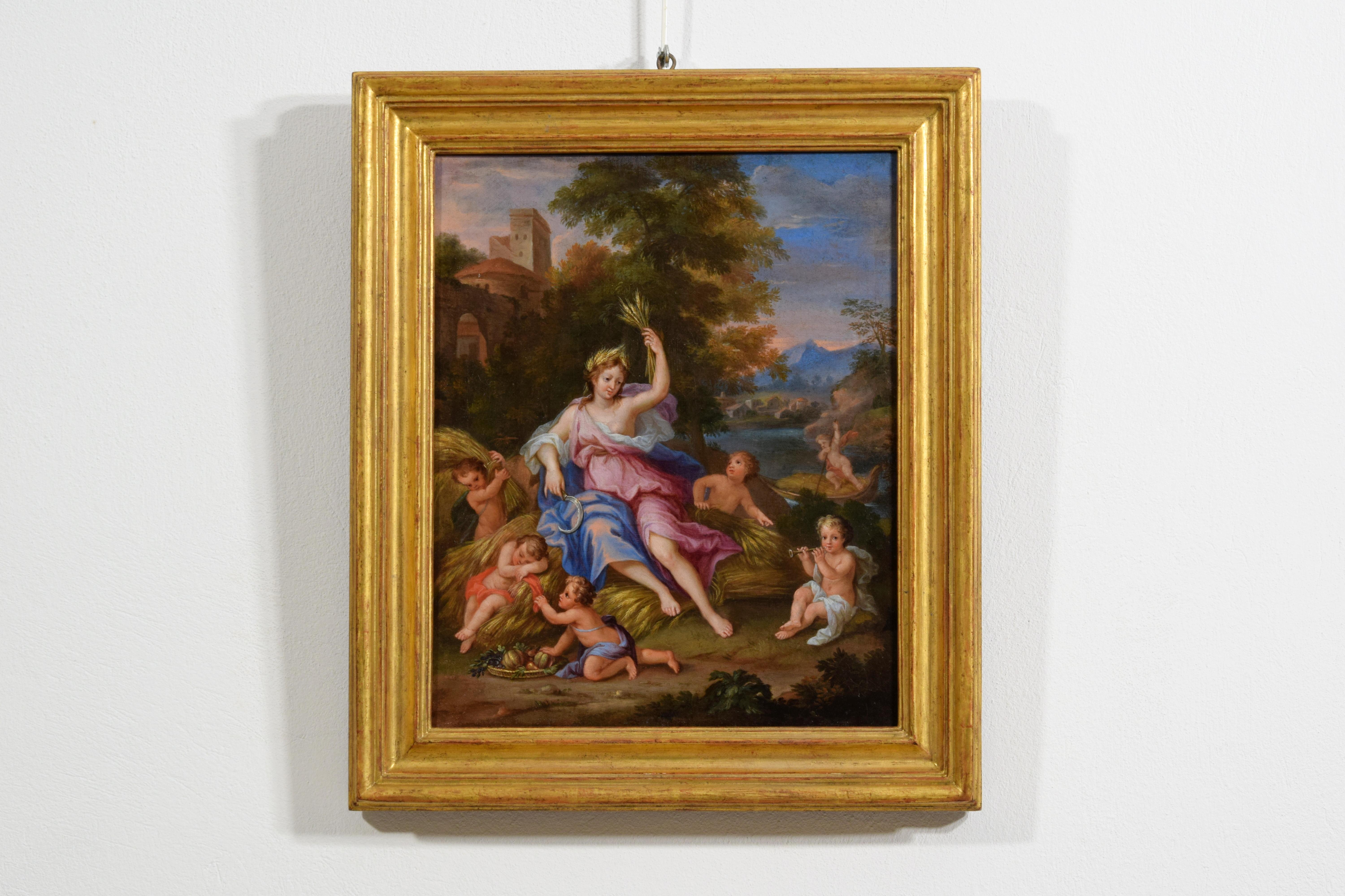 17th century, Four French Paintings Depicting The Seasons, Circle of Noel Coypel For Sale 8