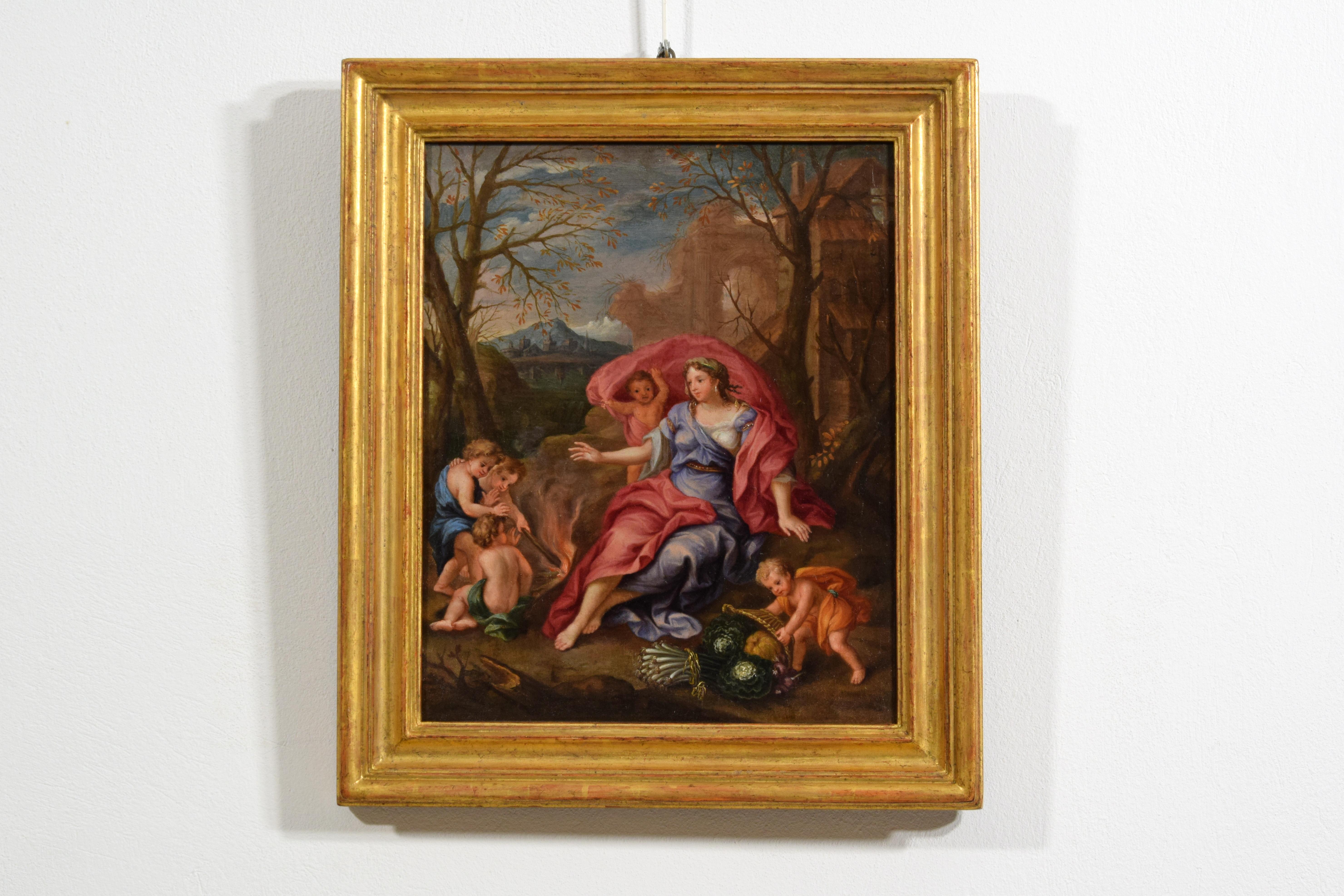17th century, Four French Paintings Depicting The Seasons, Circle of Noel Coypel For Sale 10